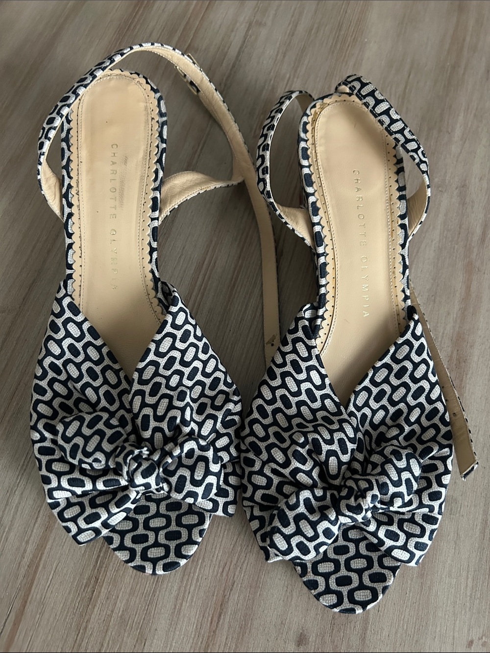 Charlotte Olympia Alexa Ankle Strap Wedge Sandal